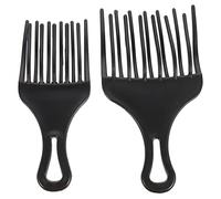 FRCOLOR 2 Pièces Peigne à Cheveux Peigne à Cheveux s Épingle Sélectionne Pour Hommes à Dents Fines Boucles Shampooing Coiffant Tondeuse à Fourche Plastique Black