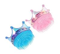 FRCOLOR 2 Pièces Peigne à Cheveux Pour Enfants Mini Pinces à Cheveux Peigne à Cheveux De Massage Fille Brosse à Cheveux Enfants Brosse Démêlante Éponge à Cheveux Mignon Briller Blue Abdos