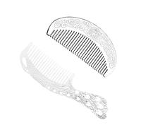 FRCOLOR 2 Pièces Peigne à Ions D'argent Creux Enveloppement De Cheveux En Soie Pour Dormir Peignes à Cheveux Scrubber Démêlant Terminateur Silver Cuivre Argenté