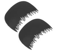 FRCOLOR 2 Pièces Peigne En Fibre Peigne à Cheveux Portable Peigne à Cheveux Professionnel Peigne à Cheveux En Fibre Peigne Épaississant Black Plastique