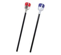 FRCOLOR 2 Pièces Personnel pour Enfants d'halloween Princesse Wands Canne de théâtre Personnel Roi Faire Semblant de Jouer de Accessoire déguisement Plastique