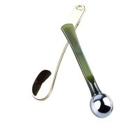 FRCOLOR 2 Pièces petite spatule trousse cosmétique double pot de crème patte gel makeup kit make up kit se maquiller spatule à lotion spatule de soin de la peau spatule de beauté Plastique