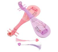 FRCOLOR 2 Pièces Pipa Garçon Fille Lumière Instrument de Musique Éducatif pour Développement Précoce Modèle Réaliste de Luth Chinois Décoration Unique pour Activités Familiales