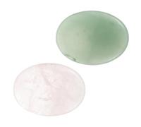 FRCOLOR 2 pièces Planche de Massage Visage Gua Sha Cristal Naturel Scraping Plate pour Relaxation Musculaire et Amélioration Circulation Cutanée