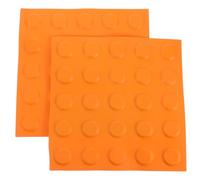 FRCOLOR 2 pièces Plaques Tactiles pour Aveugles Caoutchouc Autocollants Antidérapants à Points Saillants Jaunes Résistants Aux Intempéries pour Accessibilité Intérieure et Extérieure