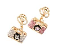 FRCOLOR 2 Pièces Porte Clés Caméra Kawaii Accessoire de Sac Détail pour Clés de Voiture et Sac à Main Décoration Bling pour à