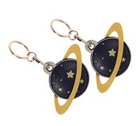 FRCOLOR 2 Pièces Porte Clés Charm Cuir Créatif pour Sacs Pendentif Décoratif et Porte Clés Thème de Espace pour Fêtes et Utilisation Bleu