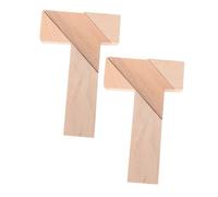FRCOLOR 2 pièces Puzzle Bois T pour Garçon Fille Lot de Casse Têtes Éducatifs Forme de T Hêtre Jeu Stimulant pour Développement Cognitif Apprentissage des Mathématiques et Coordination