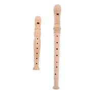 FRCOLOR 2 Pièces Recorder Bois Naturel Style Allemand Soprano à Bec et Portable pour Garçon Fille Débutants et Adultes Instrument à Vent Stable et Accordé