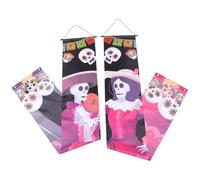 FRCOLOR 2 Pièces Rideau de Porte en Polyester pour Halloween et Jour des Morts, Bannière Décorative pour Porche Avant, Style Distinctif et Look Accrocheur pour Bureau ou Maison