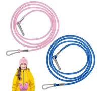 FRCOLOR 2 Pièces Sangles de Ski Élastiques en Nylon pour Garçon et Filles, Clips Anti-Perte pour Mitaines Garçon Fille, Accessoire Pratique pour Maintenir Les Moufles en Hiver