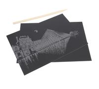 FRCOLOR 2 pièces Scratch Paper Art DIY Kit City Night View Scratch Drawing Sheets For Creative Thick Tear-resistant Paper For Craft And Visual Skill Development