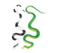 FRCOLOR 2 Pièces Serpent Réaliste Souple Décoration Effrayante pour Farces Accessoires pour Fête Halloween Modèle Imitation Serpent pour Jardin et Jeu