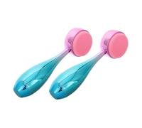 FRCOLOR 2 pièces Set Brosses Nettoyantes Visage Silicone Réutilisables Lavables Double Face Exfoliantes pour Soin Peau Femmes Usage Quotidien Maison Voyage