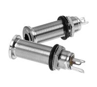 FRCOLOR 2 pièces Sortie Jack Cylindrique Métallique pour Guitare Électrique et Basse Connecteur de Sortie Fiable avec Mécanisme Anti-bruit et Finition Brillante