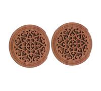 FRCOLOR 2 Pièces Soundhole Cover For Acoustic And Electric Guitar Solid Wood Sound Muter Enhances Tone Quality And Feedback Reduction For Stage Practice