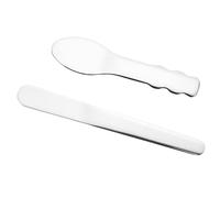 FRCOLOR 2 Pièces Spatule Maquillage Inox Cuillère Cosmétique Réutilisable Outil Soin Peau Acier Scoop Beauté Pratique pour Crème Yeux