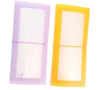 FRCOLOR 2 pièces Sticker Organizer Album Macaron Colors Large Capacity Storage For Stickers Tickets Decals And Memos Transparent Storage Book For Students And Collectors