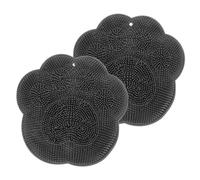 FRCOLOR 2 Pièces Tapis de Massage Exfoliant à Ventouse pour Coussinets Silicone pour Dos et Mat Antidérapant Fatigue et Nettoyage Doux