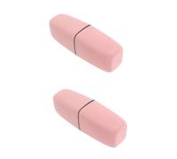 FRCOLOR 2 Pièces Tasse de rince-Bouche Toothbrush Holder de Dentifrice Boîte à Dentifrice de Voyage Porte-gobelet de Voyage Fournitures de PP Rose