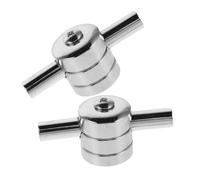 FRCOLOR 2 Pièces Tom Drum Lugs Double End Cylindrical Metal Replacement Parts For Snare Bass Drums Secure Tension Control And Enhanced Sound Quality For Drumheads