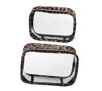 FRCOLOR 2 Pièces Trousse de Toilette Sac Cosmétique Transparent Étanche pour Voyager et Activités de Plein Air Grand et Moyen Modèle Sac Pratique pour Toiletries