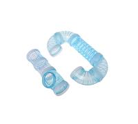 FRCOLOR 2 pièces Tunnel pour Cage Hamster Externe Tube Plastique Bleu pour Accessoires de Cage et Jeux Exercice pour Hamsters
