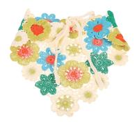 FRCOLOR 2 Pièces Vert Écharpe Écharpe Pour Femmes Crochet Crochet Pour Cheveux Crochet Bandeaux Floral Crochet Cheveux Bandanas Cheveux Crochet Crochet Tressé Cheveux Cravate Bandanas