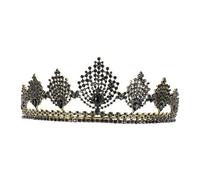 FRCOLOR 2 Pièces Vintage Diadème Couronne De Mariée Couronne De Style Baroque Bandeau De Mariée Couronne Baroque Rétro Coiffure De Mariée Diadème Baroque Strass Mariée Royale Reine