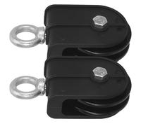 FRCOLOR 2 Poulies de Levage Silencieuses 70 Mm Poulies Robustes en Pa Capacité 100 Kg Roues Rotatives Amovibles pour Entraînement Fitness Galets Tendeurs pour Câble