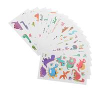 FRCOLOR 20 Feuilles Temporaires Dinosaure Ensemble de Autocollants Étanches pour Garçon Fille et Adultes pour Fêtes et Événements Facile à Appliquer Enlever