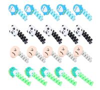 FRCOLOR 20 Pcs Enrouleurs de Câbles en Silicone Noir Flexibles pour Protection et Organisation des Fils Électriques pour Party et Outdoor