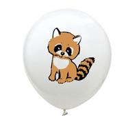 FRCOLOR 20 pièces Ballons Latex Décoratifs Animaux pour Anniversaire Garçon Fille Kit Odeur avec Motifs Laveur Or et Paillettes Dorées pour Décoration Festive Polyvalente