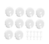 FRCOLOR 20 Pièces Cache-prises Électriques Sécurité Garçon Fille Lot Protection Prise Murale Style Français Blanc