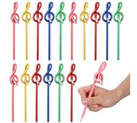 FRCOLOR 20 Pièces Crayons à Dessin en Plastique Forme Notes de Musique, Écriture Fluide et Usage Longue Durée, Présent Créatif pour Garçon et Filles et Étudiants, Rentrée Scolaire