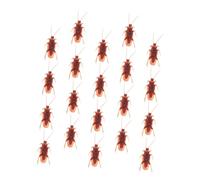 FRCOLOR 20 pièces Faux Cafards Jouets Réalistes Plastique pour Farces et Décorations Halloween Prank Blagues Attrape Farce pour Fête Moyenne
