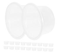 FRCOLOR 20 pièces Gamelles Transparentes pour Reptiles Bols Multifonctions pour Nourriture et Eau Compactes et Antidébordement Adaptées Tortues Geckos Lézards et Serpents