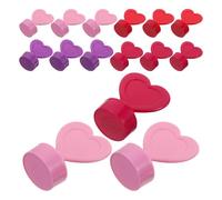 FRCOLOR 20 Pièces Heart Shaped Plastic Stampers Set Colors Valentine Stamps for Scrapbooking Classroom Rewards Party Favors Journal DIY Crafts