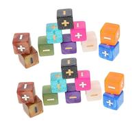 FRCOLOR 20 pièces Lot de Dés Acrylique pour Enseignement des Mathématiques Daddition et Soustraction Jeu Éducatif Multi Usage pour Garçon Fille Matériel et Confortable Couleur Aléatoire