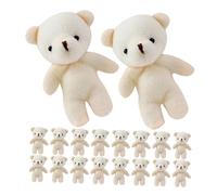 FRCOLOR 20 Pièces Mini Bear Pendant Toys Cute Linked Tiny Bear Dolls for DIY Keychain Backpack Hanging Decorations Valentine S Day Set