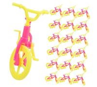FRCOLOR 20 pièces Miniature Bicycle Model Toy Set for Home Decor and Cake Toppers and Imaginative Play Realistic Mini Bike Figurines for Childrens Activities