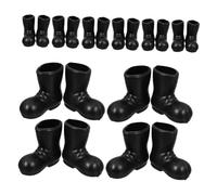 FRCOLOR 20 Pièces Miniature Santa Boots Models for Christmas Dollhouse Decor Mini Santa Claus Shoes Ornaments for DIY Craft Projects and Holiday Table Centerpiece