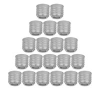 FRCOLOR 20 Pièces Réducteur de Luminaire E27 à E14 en Fer Argenté, Design Gain de Place, Compatible avec Lampes d'Intérieur et Ateliers