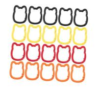 FRCOLOR 20 Pièces Snap Hook Keychain Enamel Cat Pendant Zinc Alloy Spring Clasp Cat Keychain Charm For Crafting Lanyards And Bag Accessories