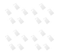 FRCOLOR 20 Pièces Vignette de Permis de Stationnement Blanche en PVC | Format 3x5 Pouces, Surface Vierge Personnalisable, Crochet Pratique, Usage Communauté et Entreprise