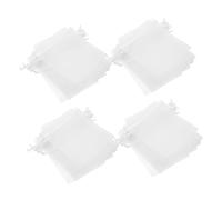 FRCOLOR 200 Pièces Sacs Organza pour Bijoux Pochette Cadeau avec Cordon Serrage Sachets Faveurs Mariage et Fêtes Pochette Rangement Colliers et Bagues Organisateur Portable