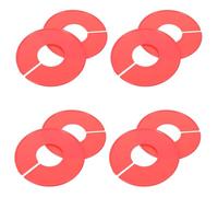 FRCOLOR 20pcs Séparateurs de Garde-robe Rouges en Plastique Rond pour Portants à Vêtements Design Fendu, Simplifiant la Catégorisation des Tailles en Magasins ou Armoires