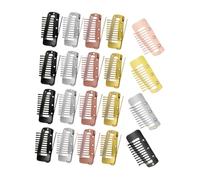 FRCOLOR 20Pièces Clips de Perruque Petites à Kit de Clips pour Fabrication de Perruques pour Extensions et Fixation de Chefs
