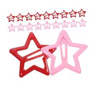 FRCOLOR 20pièces Pinces à Cheveux Roses Étoiles Barrettes Motifs Pour Tout-petits Pinces Géométriques Mignonnes Accessoires Cheveux Filles Femmes