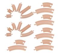 FRCOLOR 20pièces Rails De Train Bois Extensibles Droit Et Courbe Accessoires De Construction pour Circuit De Train Compatible Plupart des